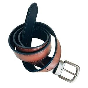 Levis Reversable Leather Belt Brown Black Mens Size XL 42-44 Gunmetal Buckle